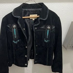 Cowgirl black leather jacket